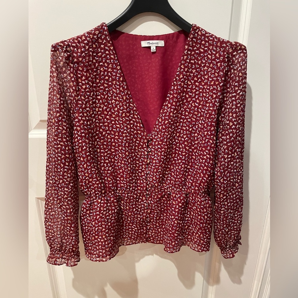 Floral peplum top